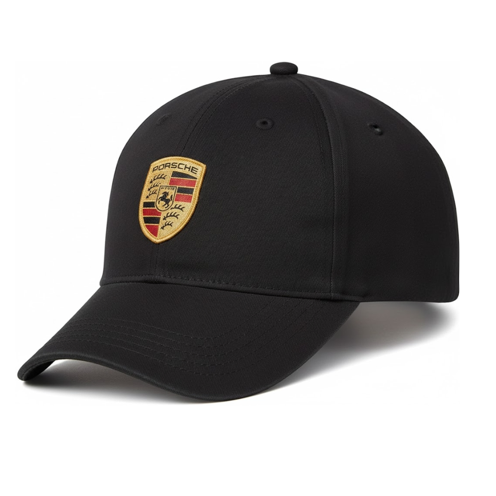 Porsche Flex-Fit Black Crest Baseball Cap